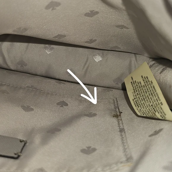 KATE SPADE Duet Colorblock Saffiano Leather Crossbody Bag Cream Gray - Picture 7 of 11